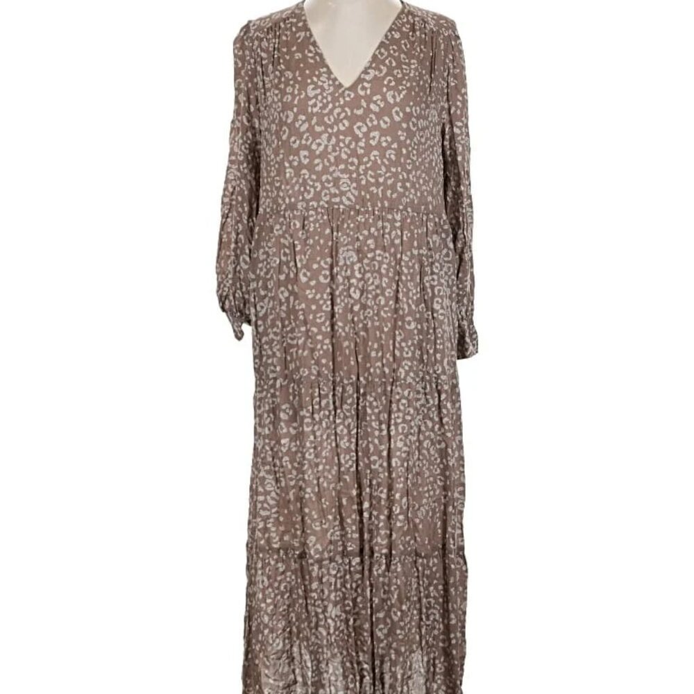 Target A New Day Brown Boho Long Sleeve Maxi dress
